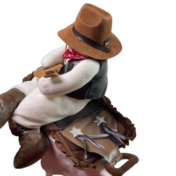 Cowboy Plush with Saddle Weighted to Sit on Mantel Western Decoration u 16 in u - Picture 14 of 16